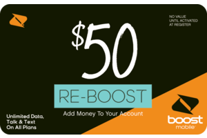 Boost $50 Prepaid Phone Card (e-delivery)