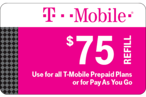 T-Mobile $75 Prepaid Phone Card (e-delivery)