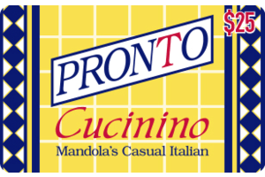 Pronto Cucinino $25 eGift