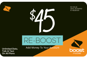 Boost $45 Prepaid Phone Card (e-delivery)