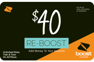 Boost $40 Prepaid Phone Card (e-delivery)