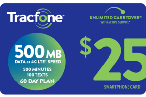 TRACFONE $25 Prepaid Phone Card (e-delivery)