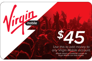 Virgin $45 Prepaid Phone Card (e-delivery)