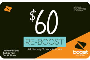 Boost$60 Prepaid Phone Card (e-delivery)