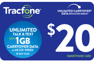 Tracfone Unlimited $20 eGift