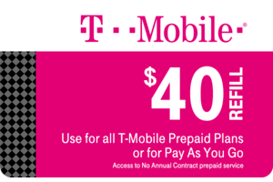 T-Mobile $40 Prepaid Phone Card (e-delivery)