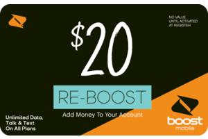 Boost $20 Prepaid Phone Card (e-delivery)