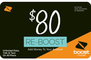 Boost $80 Prepaid Phone Card (e-delivery)
