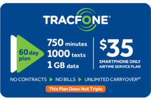 TRACFONE $35 Prepaid Phone Card (e-delivery)