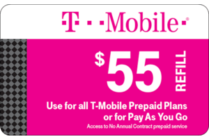 T-Mobile $55 Prepaid Phone Card (e-delivery)