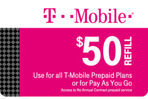 T-Mobile $50 Prepaid Phone Card (e-delivery)