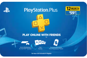 PlayStation Plus 12 Month Membership $59.99