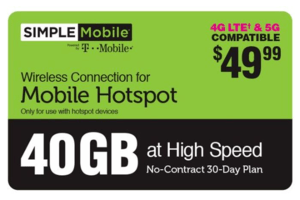 Simple Mobile $49.99 eGift