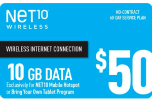 Net 10 Data Card 10GB 60 Day $50 eGift